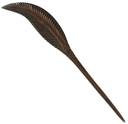 ISLAND PIERCINGS Haarnadel, Handarbeit aus Holz, Feder, HN281, 21 cm, 1 stück