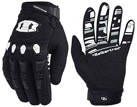 Seibertron Jugend/Kinder rutschfeste Fahrrad Bicycle Cycling/Radsport Racing Mountainbike RadsportHandschuhe für BMX MX ATV MTB Motorrad Motocross Motorbike Touch Screen Gloves Black M