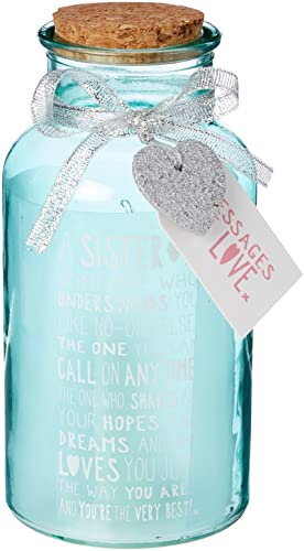 Xpressions Message of Love Light Up Jar Sister | Birthday Unisex | Home Décor | 2 x AA, One Size, (67172)