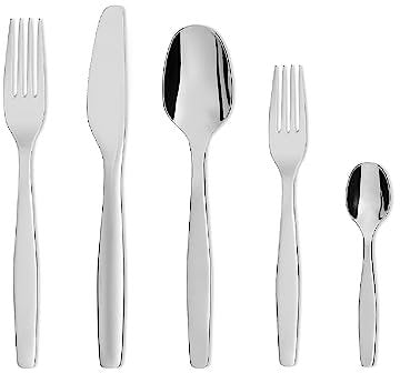 Alessi Itsumo ANF06S5 - Servizio di Posate di Design in Acciaio Inox 18/10, 5 Pezzi