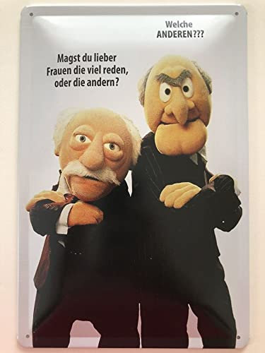 Blechschild 20x30cm gewölbt Waldorf Statler Muppet Show welche anderen Deko Geschenk Schild