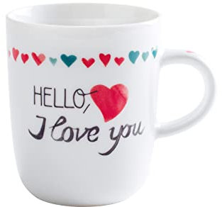 KAHLA 575335A50671C Pronto Happy Cups Becher 0,35 l I Love You hochwertiger Becher für Frauen und Männer mit Spruch und Motiv Valentinstag Geschenkidee Valentinstag Ich liebe dich unisex