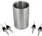 Kosma Wine Cooler Stainless Steel Double Wall Bottle Holder | Drink Cooler | Wine Chiller with “Free 4Pc Free Flow Wine Pourer - 12 x 20cm