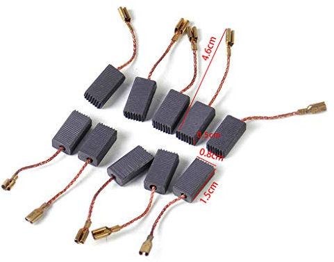 JIACUO 10 Piezas de escobillas de Carbono de Repuesto para Bosch GWS 580 GWS 850 C GWS 7-115 GWS