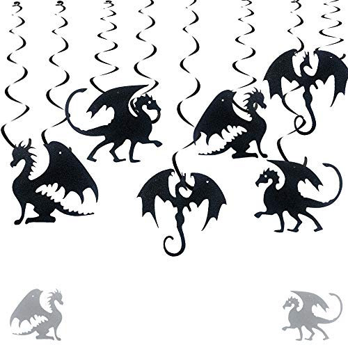 JeVenis Drachen Dekoration Drache Party Supplies Fantasy Party Dekoration Drache Party Gastgeschenke Drache Hängende Dekoration