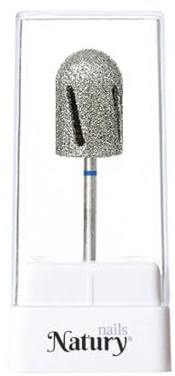 Natury Nails Fresa de Diamante para Torno de uñas. Broca barril grande para Pedicura Callosidades y Asperezas. Grano Medio
