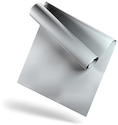 LILENO SPORTS Bodenschutzmatte [90x200 cm] Silber - Laufband Matte 1 mm Dicke - Fitness Unterlegmatte für Crosstrainer, Rollentrainer und andere Fitnessgeräte - auch als Yoga Matte