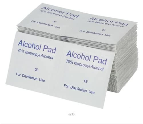 Alcohol Prep Pads 70% Alcohol Pre-Injection Isopropyl Wipes - First Aid Skin Cleaning Easy-Tear Sachet Wipes Antiseptic Sterilization Swabs Wipes(300pcs)