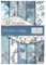 ITD Collection - Reispapier Kreativset A4 Decoupage Rice Paper Sheet 29,7 x 21 cm Serviettentechnik Mehrfarben (Christmas in Blue, RP025)