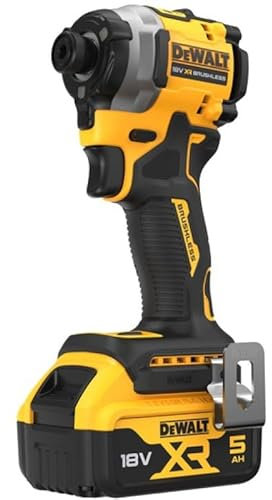 DeWALT DCF850P2T-QW - 18V 1/4” 205Nm XR Brushless compact impact driver - with 2 x 5Ah batteries and charger