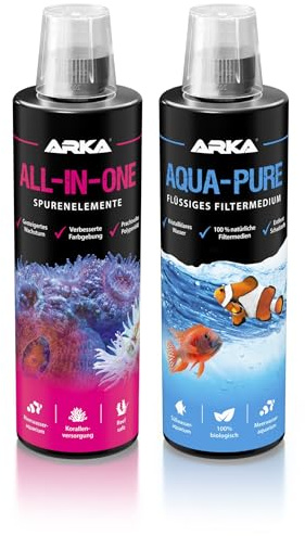 MICROBE-LIFT All-In-One - Spurenelemente und Vitamine zur optimalen Korallenversorgung, sehr ergiebig, 473ml & Aqua Pure | Flüssiger Wasserklärer gegen Trübungen für kristallklares Wasser | 473ml