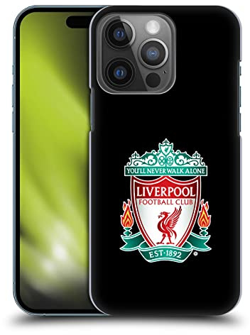 Head Case Designs Offizielle Liverpool Football Club Schwarz 1 Crest 1 Harte Rueckseiten Handyhülle Hülle Huelle kompatibel mit Apple iPhone 14 Pro