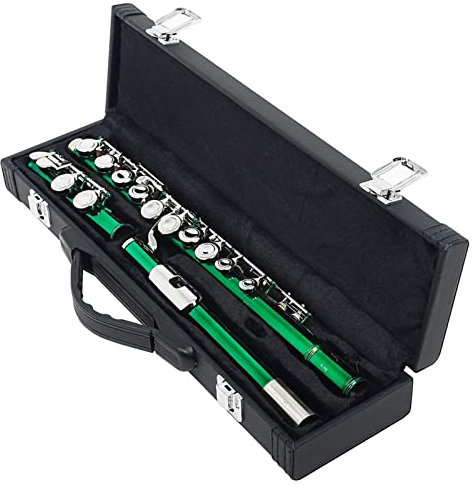 Grüne 16 Löcher C Tone Flöte Mit E Key Wolorwind Instrument Cupronickel Flöte Mit Gepolsterter Tasche Querflöte