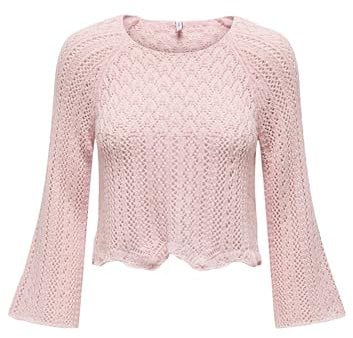 ONLY Damen Onlnola Life 3/4 Pullover KNT Noos, Candy Pink, M
