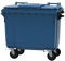 ESE Poubelle Conteneur à déchets 660L Bleu + Couvercle Bleu
