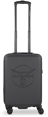 Chiemsee Koffer “Jumper S” mit 4-Rollen, Hartschalenkoffer aus recyceltem PET, schwarz
