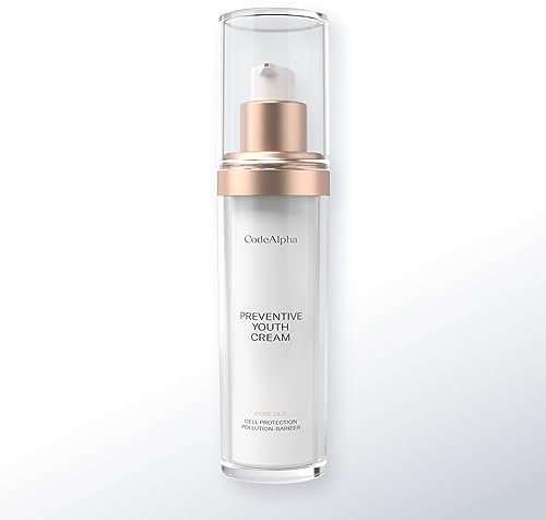 CodeAlpha PREVENTIVE YOUTH CREAM - Gesichtscreme, Serum, Hyaluron, Retinol, umfassender Zellschutz, Tagespflege und Nachtpflege, alle Hauttypen, gegen vorzeitige Hautalterung, 50ml