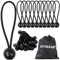 Spanngummis mit Kugel 35Stück 10cm Marquee Bungee Cords Spanngurte für Vordach Tarp Schlafsäcke Zelte Banner Zeltstangen Camping Tarp und Haushaltsgegenstände Schwarz (10cm schwarz)