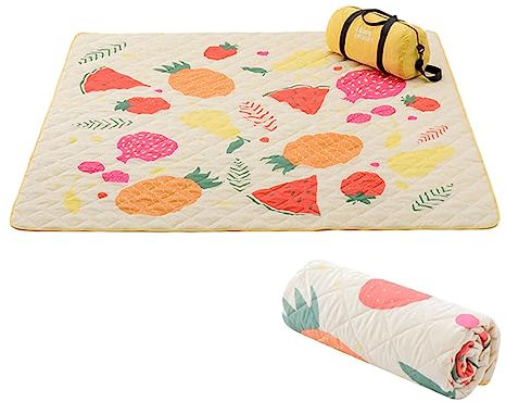 Fukamou Picknickdecke, Wasserdicht Und Waschbar Stranddecke Campingdecke Mit Tragetasche Für Wandern, Reisen, Camping. (200 X 200 cm)