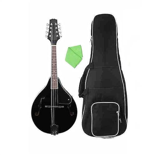 Mandolin Instrument Black Mandolin Handmade 8-string Solid Wood Body Mandolin Musical Instrument With Pickguard