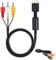 OrcoW 6Ft AV Cable for PS1 PS2 PS3, AV to RCA Cable Composite lead Audio HD Video TV Cord Compatible with PS 1/2/3（1.8M/6Ft ）