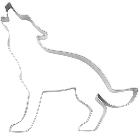 BekkiB - Ausstechform Wolf heulend - ca. 8 cm, Ausstecher aus Edelstahl, spülmaschinengeeignet - 880730