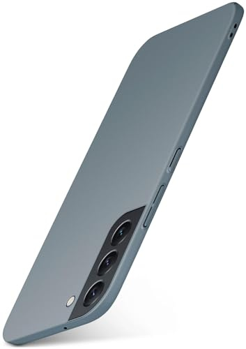 moex für Samsung Galaxy S22 Hülle Ultra Dünn, Schutzhülle mit erhöhtem Kameraschutz, Slim Cover Hardcase Backcover, Dünnste Handyhülle Minimalistisch Alpha Case, Matt Taupe