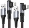 i Phone Ladekabel Ligtning Kabel [2Stück 0.5M], SWECENT 90 Grad Winkel Ligtning Schnellladekabel kompatibel für i Phone 14/13/11/XS/XS Max/XR/X/8/8 Plus/7/7 Plus/6s/6s Plus/6 Plus/SE/iPad Mini/Air/Pro
