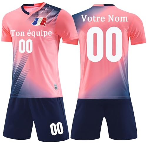 Maillot Foot Enfant Homme Personnalisable avec Le Numéro du Nom Maillot Foot Enfant Personnalisé