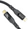 MOPOCHG Cable USB4 Certificado para Thunderbolt 4, 240W 48V/5A Cable USB C Carga Rapida, Datos de 40Gbps 8K @ 60Hz para Teléfonos Móviles, Tabletas, Concentradores, Monitores, Dispositivos, 1M