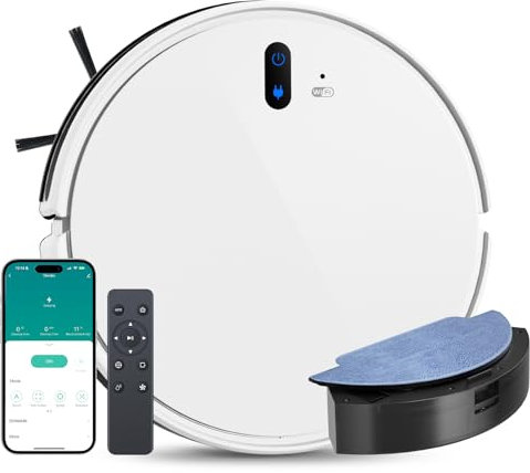 Timnbo Robot Vacuum Cleaner and Mop Combo Smart Robotic Vacuum Cleaner