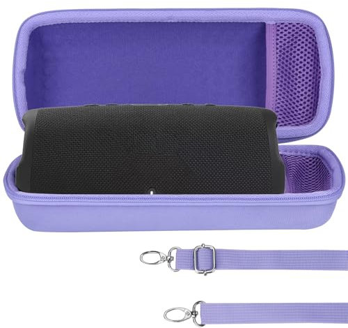 Lebakort Hard Case Compatible with JBL Charge 5 Charge 4 Waterproof Bluetooth Speaker (Purple Case)
