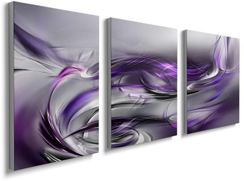 prinfantasy Canvas Wall Art Purple Artwork Modern Abstract Living Room Home Decor Pictures Prints Posters H0109