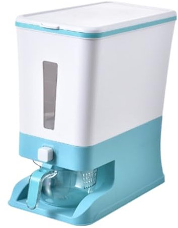 Dispensador De Cereales Dispensador De Arroz De 8 L Con Tapa, Contenedor De Almacenamiento De Arroz, Soporte Para Dispensador De Arroz, Contenedor De Almacenamiento Para Cocina Despensa De Cocina(Blue