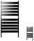 Chauffage Sèche-Serviettes Chauffant électrique - Porte-Serviettes Chauffant sur Pied ou Mural - Température 55ºC - Grande Taille 10 Barres - Minuterie - 260 W - Noir