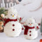 Skeadex Weihnachten Deko Innen,2 Stück Plüsch Schneemann Figur Weihnachtsfiguren Klein Winter Deko Weihnachtsdeko Innen Schneemann Deko für Tischdeko Kamin Büro Zimmer (D)