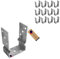 GeZu Impex® Support de poteau U Galvanisé à chaud Lot de 12 71 x 150 mm platine bois pied poteaux clôture