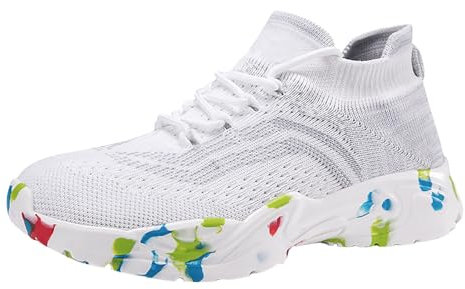riou Aigner Sneaker Damen Paar Damen Frühling und rutschfeste Wandermode leichte Schuhe Sport Freizeitschuhe Schuhe Schuhe Damen (White, 38)