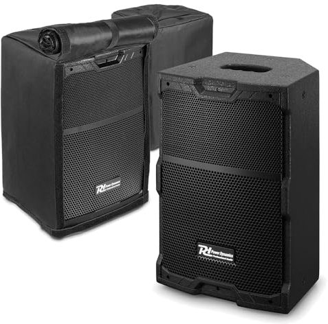 Power Dynamics 2x PDY210A 10” Active PA Speakers, 400W Powered DJ Speaker Package with Built-in Amplifier & Water-Resistant Covers, Ideal for Mobile Setups, Live Events & Performances