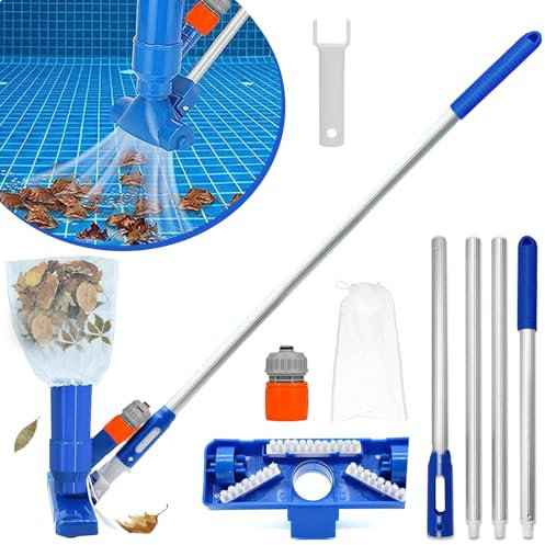 Aspirateur de Piscine,Aspirateur Piscine 160cm,Kit d'entretien de Piscine Portable,Nettoyeur de Piscine,Kit d'entretien pour Piscine,Aspirateur à Main pour Piscine,Jacuzzi,Spa