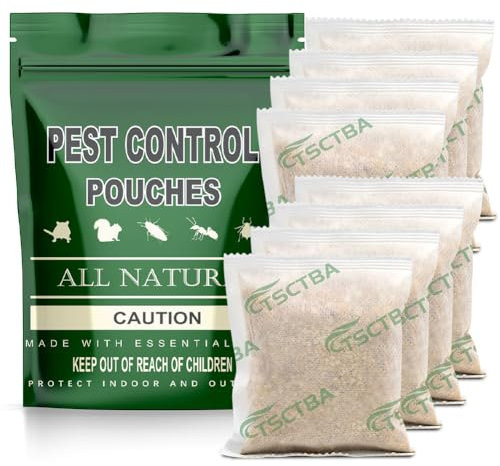 Control de Plagas en Bolsitas, Disuasivo para Roedores, Aleja Ratones, Repelente de Roedores para Interiores, Repelente Ultrasónico para Ratones, Ahuyenta Arañas, Cucarachas y Hormigas