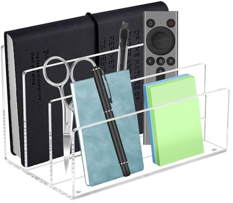 Gebrazy Porte-Lettres En Acrylique à 3 Compartiments - Organiseur De Lettres - Porte - Lettres Pour Notes, Cartes Pour Bureau, Maison, école