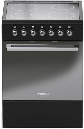 ALPHA Cocina Eléctrica TECNOLUX ELITE-60 Negro Mate, Vitrocerámica, Horno Eléctrico, **Alta Gama**