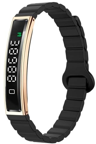 VBESTLIFE Intelligentes Armband, Fitness-Tracker mit Herzfrequenzmesser, Bluetooth 5.3 Aktivitäts-/Schlaf-Tracker, Wasserdichtes Band für Damen und Herren (Gold)