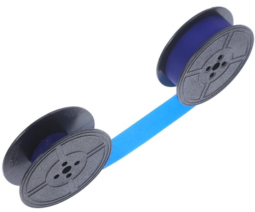 BETOOKY Nylon Schreibmaschinenfarbband mit Doppelspule, Blau, 1 Stück | Allgemein Kompatibel, für Archivtippen und Büroeinsatz, Manuelles Zubehör für Klare Schrift