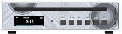 SMSL PL100 Pro CD-Player Multifunktion CS43131*2 DAC-Chips unterstützt verlustfreie MQA-Wiedergabe 4,4 mm symmetrische XLR mit Fernbedienung (Silber)