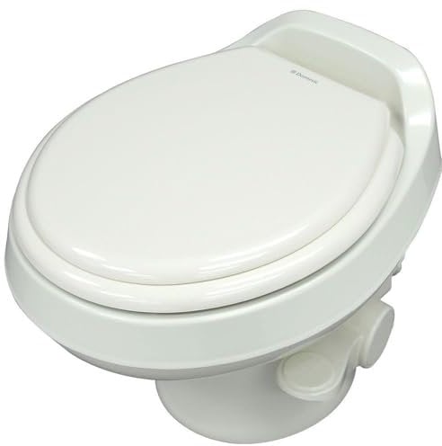 Dometic 301 Niedrigprofil-Toilette für Wohnmobil, Weiß