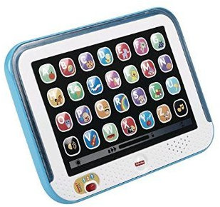 fisher-price cmc66 ridi e impara tablet 12-36 mesi blu smart stages