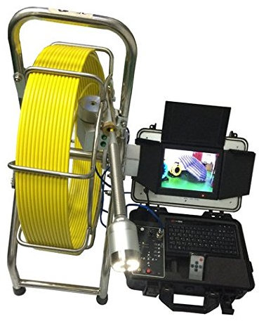 GOWE CCTV Tool Camera Push Rod Sewer Camera with 60m Cable Locator 512hz Transmitter Sensor Size:1/4;Horizontal Resolution:700TVL; Signal System;NTSC