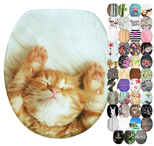 Sanilo Sedile WC con chiusura ammortizzata, grande scelta di belli copriwater da legno robusto e di alta qualità (Lilly)